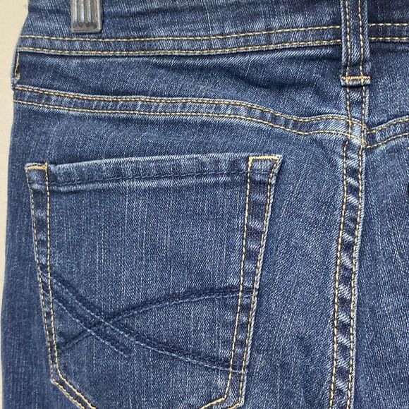 Aeropostale Women's Blue Whiskering Faded Curvy Bootcut Jeans Size 00 Long - Picture 7 of 9